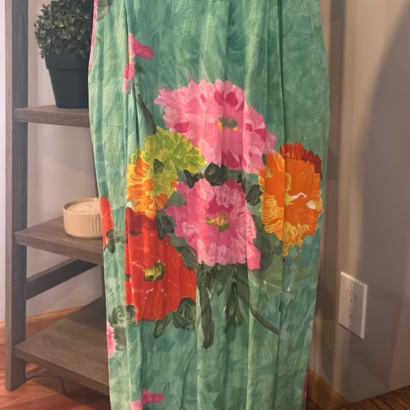 Jams World Sleeveless Dress Loose Fit Retro Floral Dress Hawaiian Tropical - Picture 2 of 8